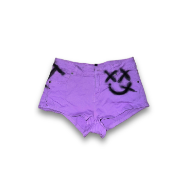 Denim Shorts Purple, Reworked